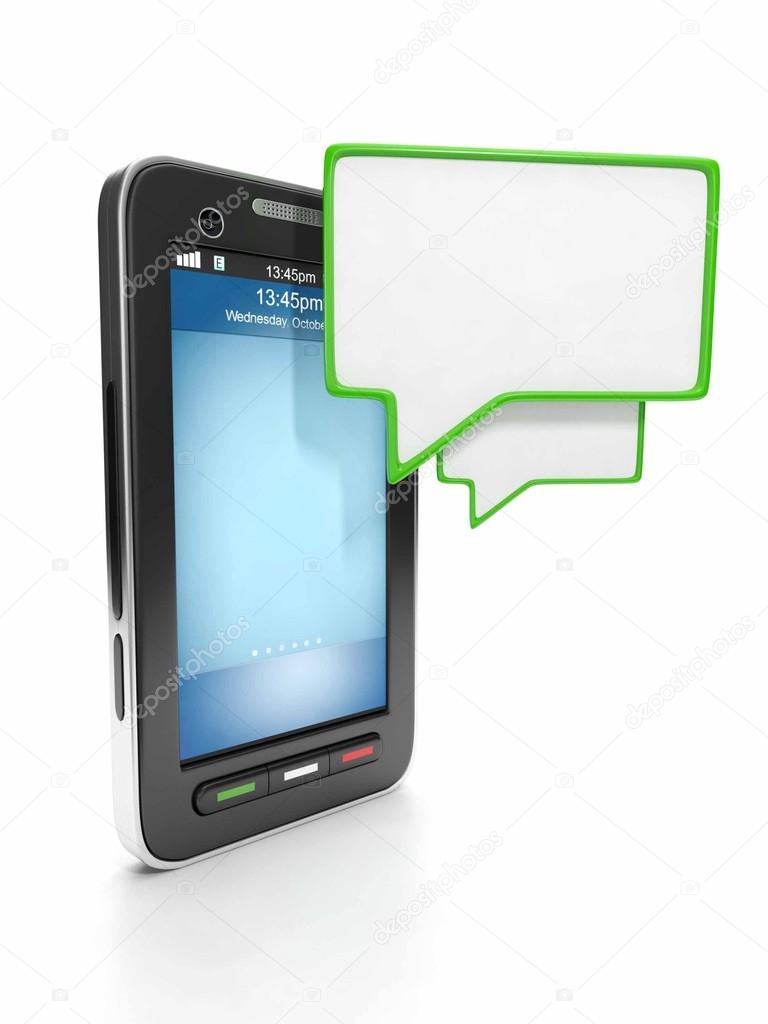 Mobile technology. Communication through instant messaging on a