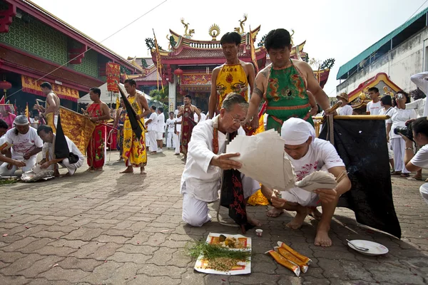 Phuket thailand vegetariska festivalen — Stockfoto