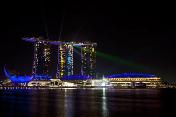 Marina bay sands per nacht — Stockfoto