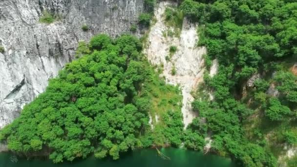 Hermosa Antena Sobre Antiguo Paisaje Del Cañón Mina Chonburi Tailandia — Vídeo de stock
