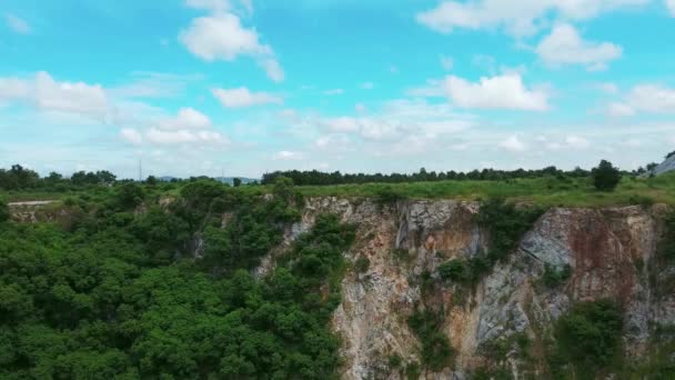 Chonburi Tayland Daki Eski Maden Kanyonu Manzarası Üzerinde Güzel Bir — Stok video