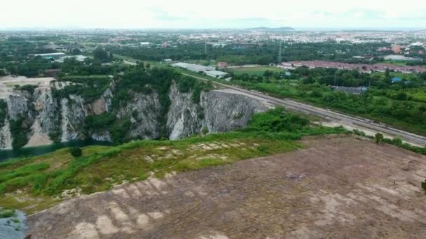 Belle Antenne Dessus Vieux Paysage Canyon Mine Chonburi Thaïlande — Video