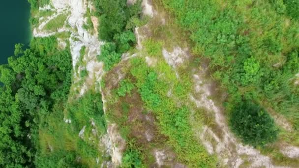 Hermosa Antena Sobre Antiguo Paisaje Del Cañón Mina Chonburi Tailandia — Vídeo de stock