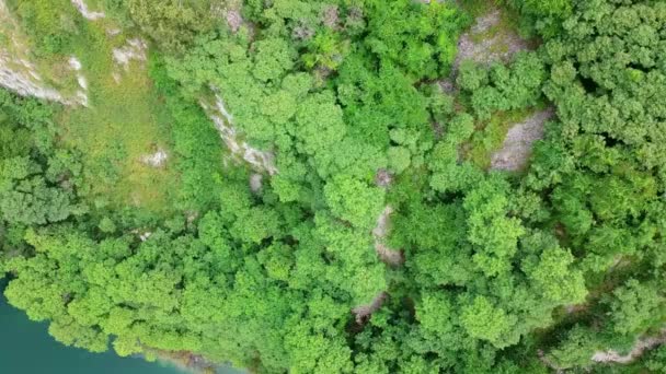 Prachtige Antenne Boven Oude Mijn Canyon Landschap Chonburi Thailand — Stockvideo