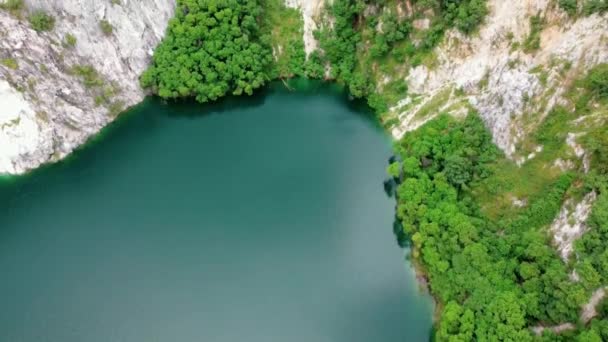 Bella Aerea Sul Vecchio Paesaggio Miniera Canyon Chonburi Thailandia — Video Stock