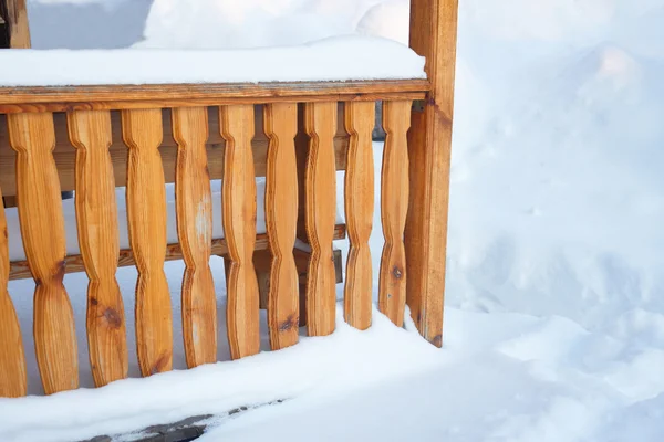 Detail der Gartenlaube im Winter — Stockfoto