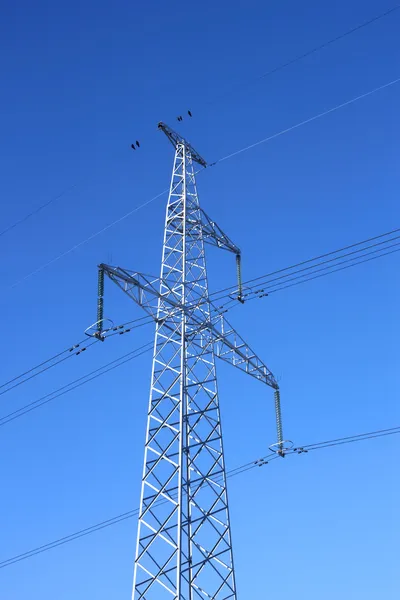 Electrical high-voltage metal pillar — Stock Photo, Image