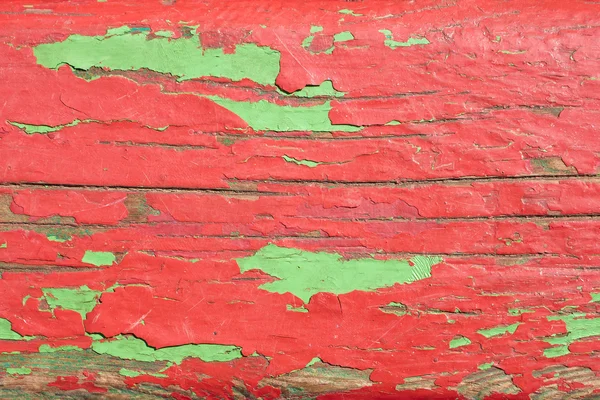 Ξύλινες σανίδες, βαμμένη σε κόκκινο και πράσινο — Φωτογραφία Αρχείου