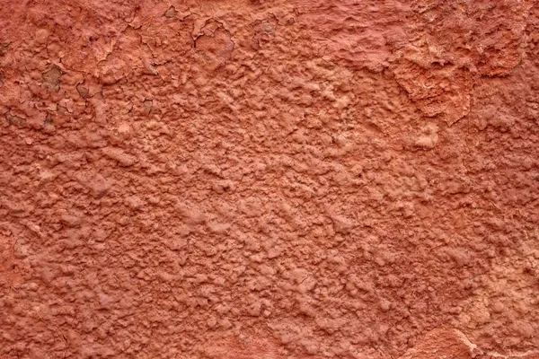 Parede rachada pintada vermelha — Fotografia de Stock