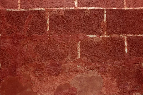Parede descascada vermelha velha — Fotografia de Stock