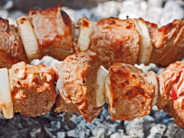 シャシリクで焼き肉 — ストック写真