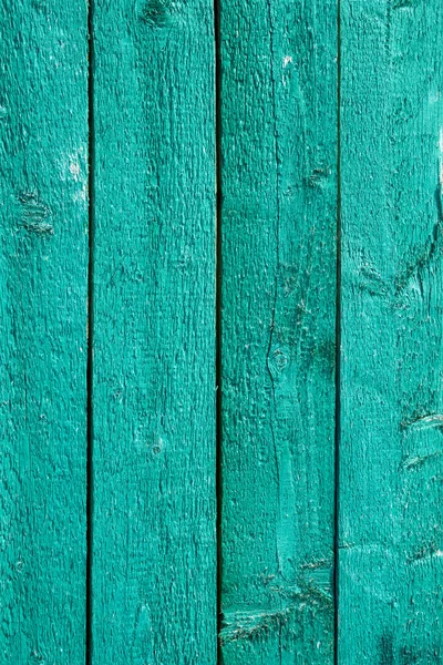 Green painted wooden fence — Stock Photo, Image