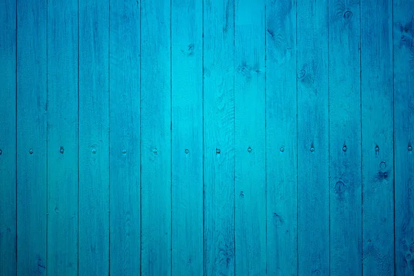 Része kék fából készült kerítés — Stock Fotó