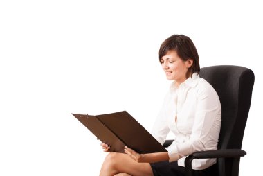 genç kadın wihteboard üzerinde sunulması