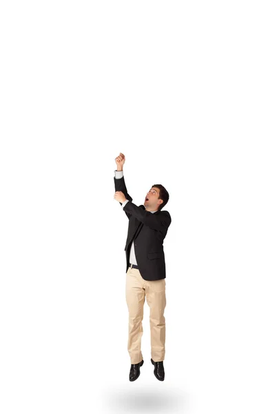 Genç adam kopya alanı ile el hareketi — Stok fotoğraf