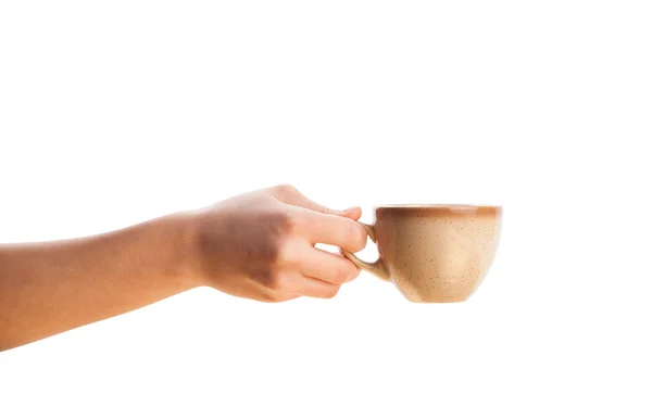 Xícara de café com espaço de cópia branca — Fotografia de Stock