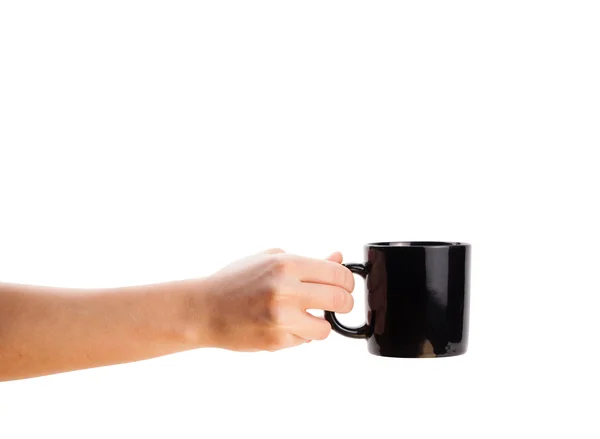 Café-taza con espacio de copia blanca — Foto de Stock