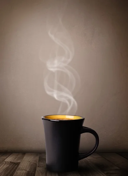 Coffee cup with abstract white steam — Stock Photo, Image