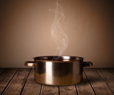 eski ahşap masa pot