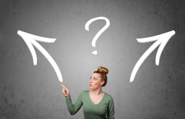 genç kadın bir karar alarak