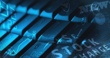 Işıldayan iş simgelerine sahip klavye