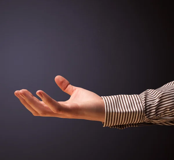 Businessman presenting copy space — Stock Photo, Image