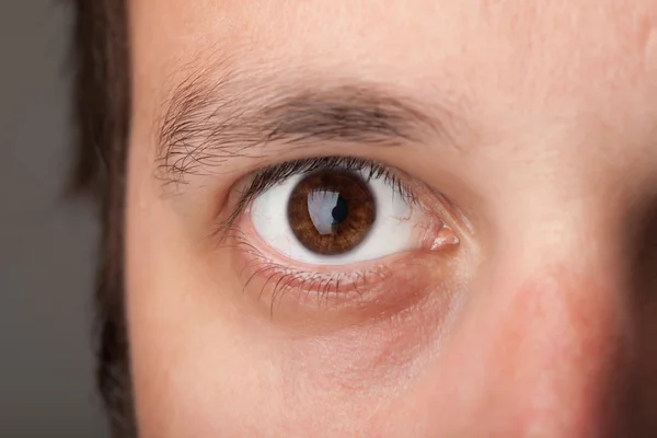 Portrait of a handsome man close up eye — Stock Photo, Image