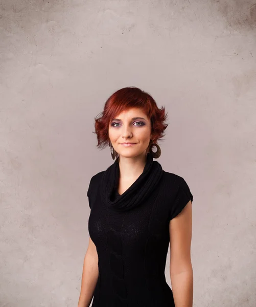 Portrait of a young cute girl with empty copy space — Stock Photo, Image