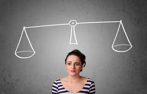 Young woman taking a decision — Stock Photo, Image