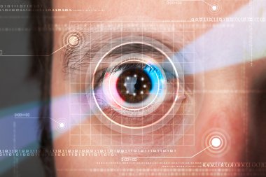 Teknisyen gözlü bir siber.