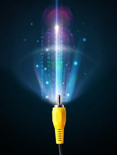 Glowing electric cable — Stock Photo, Image