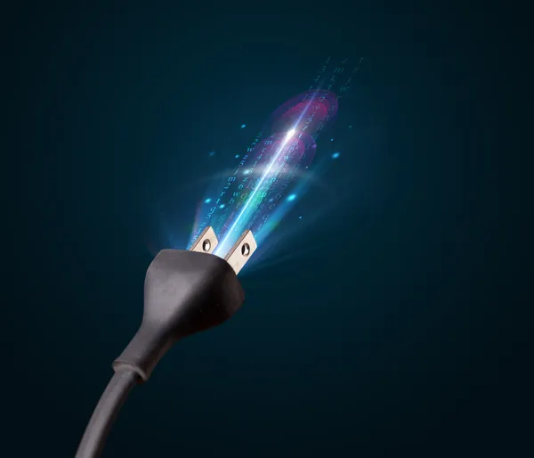 Glowing electric cable — Stock Photo, Image