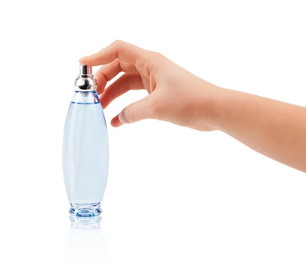 Woman hands spraying perfume — Stock Photo, Image