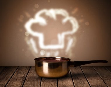 tencereye Yukarıda chef şapka