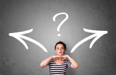 genç kadın bir karar alarak