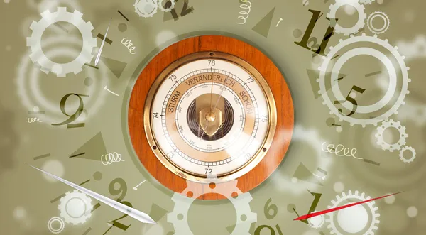 Vintage clock with numbers on the side — Stock Photo, Image