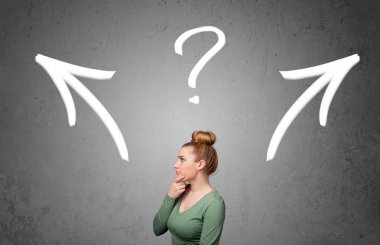 genç kadın bir karar alarak