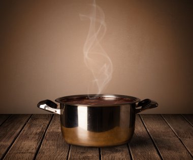 eski ahşap masa pot