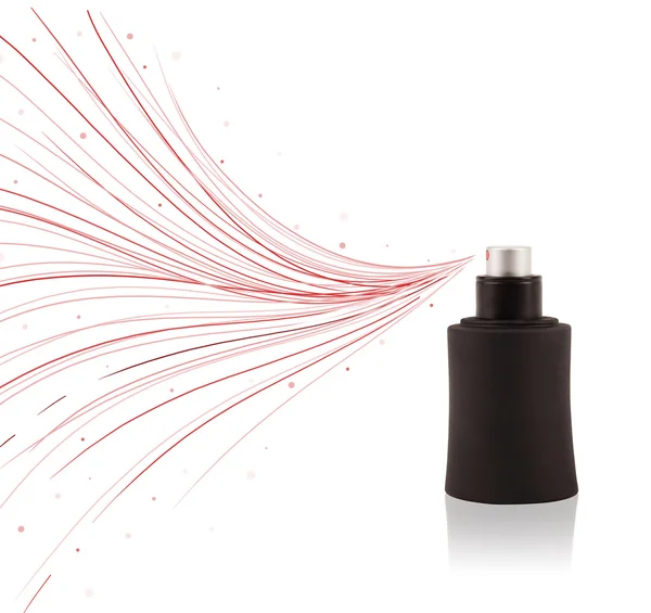 Botella de perfume pulverización líneas de colores —  Fotos de Stock