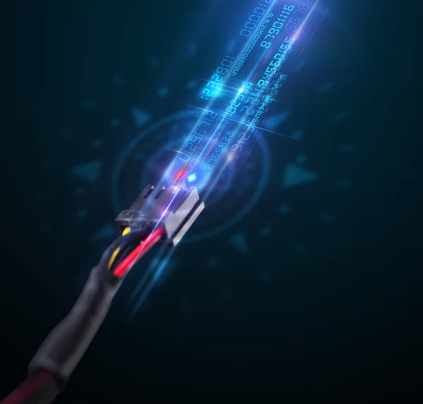 Glowing electric cable — Stock Photo, Image