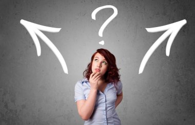 genç kadın bir karar alarak