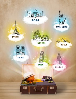 Dünya çapında ünlü yerlerinden bavulla turizm