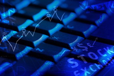 Işıldayan iş simgelerine sahip klavye