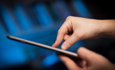 tablet PC ile boş alanı işaret parmağı