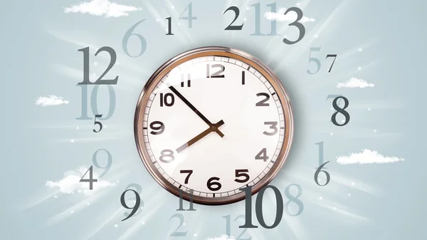 Modern clock with numbers on the side — Stock Photo, Image