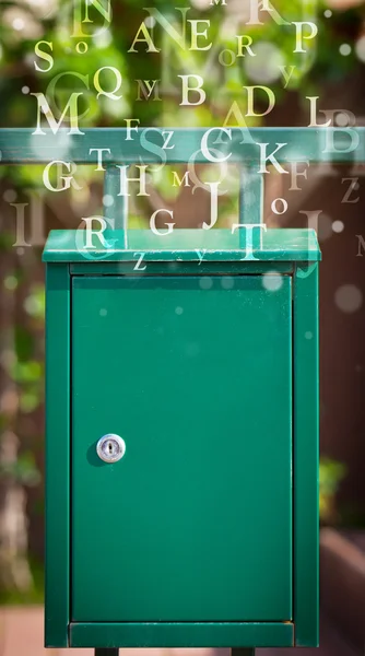 Mail box with letters comming out — Stock Photo, Image