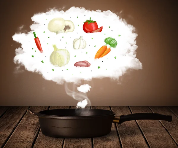 蔬菜中蒸气云 — 图库照片