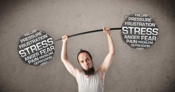 Mager guy verslaan van stress — Stockfoto