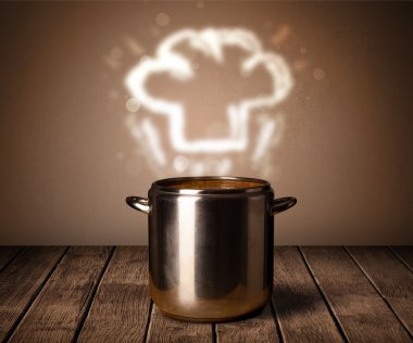 tencereye Yukarıda chef şapka