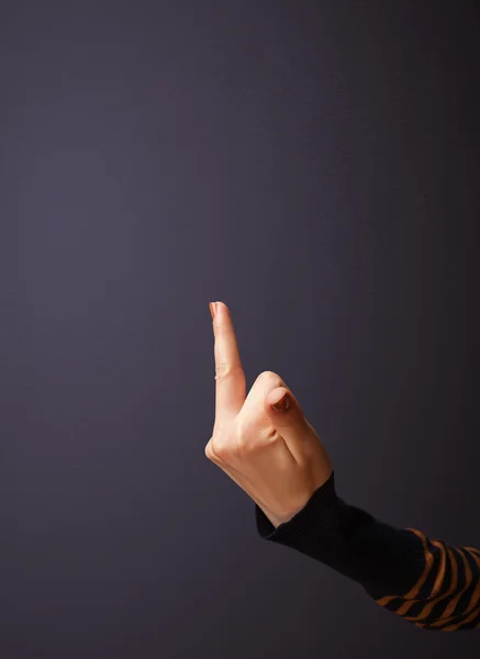 Pistola en forma de mano mujer —  Fotos de Stock